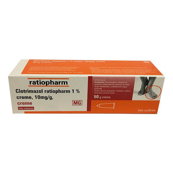 Clotrimazol Ratiopharm 1% MG, 10 mg/g-50 g x 1 creme bisnaga