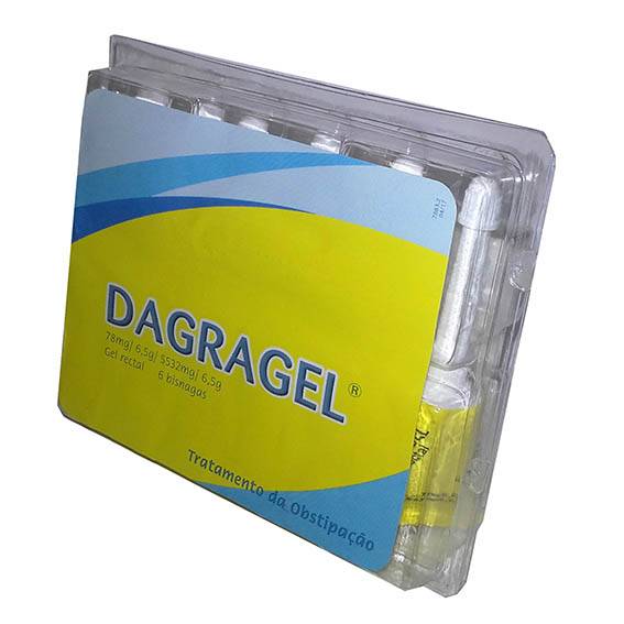 Dagragel (6,5 g), 0,078/5,532 g x 6 gel rect bisnaga