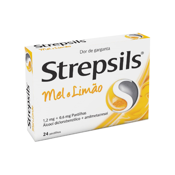 Strepsils Mel e limão, 1,2/0,6 mg x 24 pst