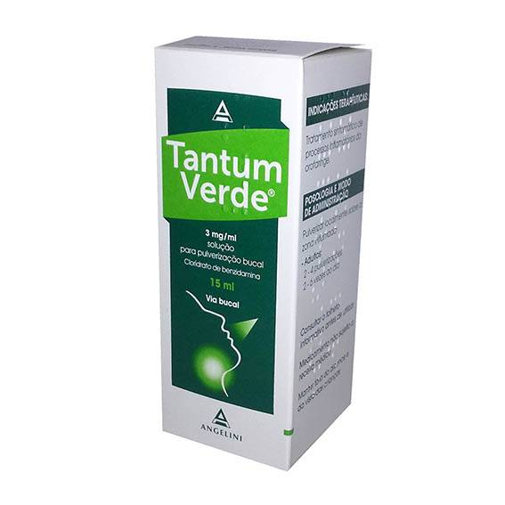 Tantum Verde, 3 mg/mL-15 mL x 1 sol pulv bucal