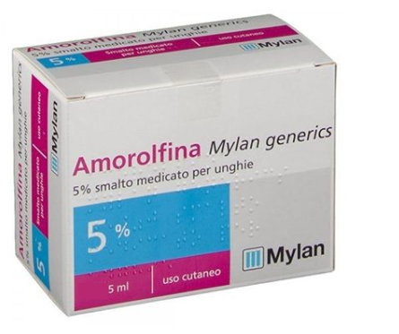 Amorolfina Mylan MG, 50 mg/mL-5 mL x 1 verniz