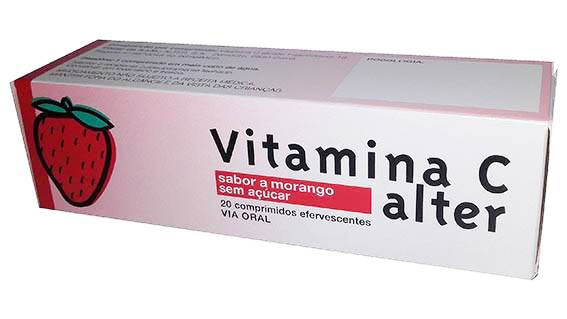 Vitamina C Alter Morango, 1000 mg x 20 comp eferv