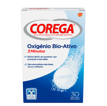 Corega Ação Total Pastilhas Limpeza Diária x36