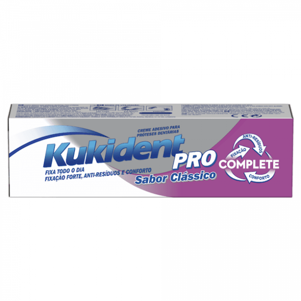 Kukident Pro Complete Clássico Creme Prótese Dentária 47g