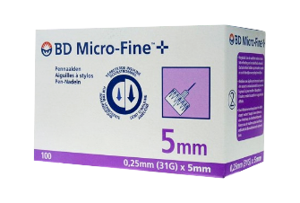 BD Micro Fine Agulhas 5mm Universal
