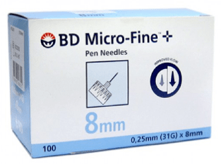 Bd Micro Fine+ Pl Ag Caneta 8mm Universal