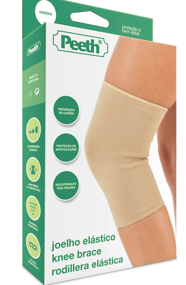 Joelheira Elástica Peeth N300 Bege Tamanho 3 M