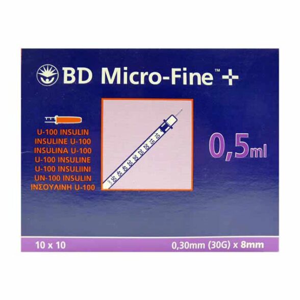 Bd Micro Fine+ Ser Insul 0,5ml8 Mm
