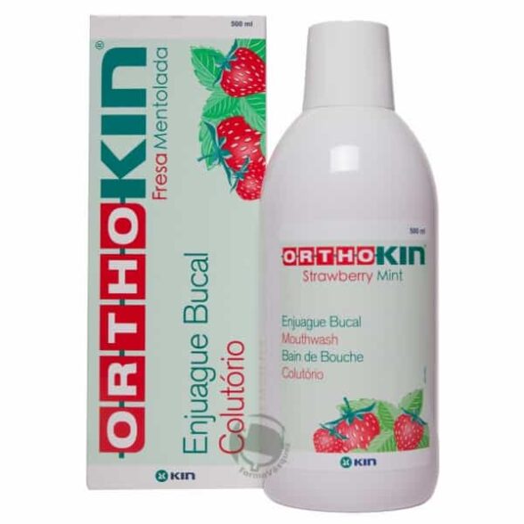Colutório Morango Menta Ortho Kin 500ml