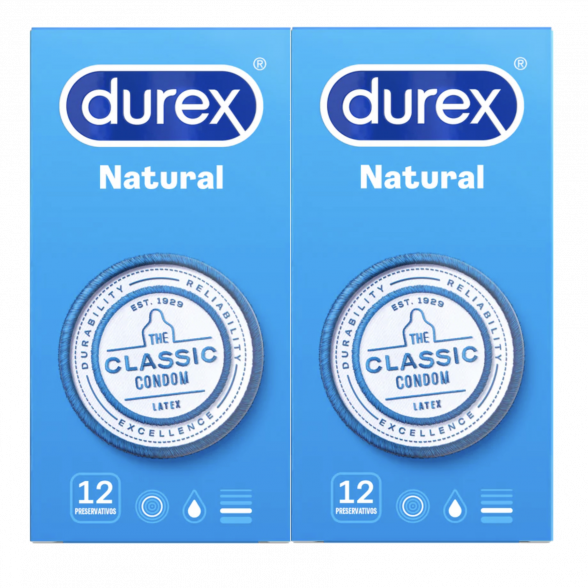 Durex Natural Plus Comfort Preservativos – 12+12 unidades