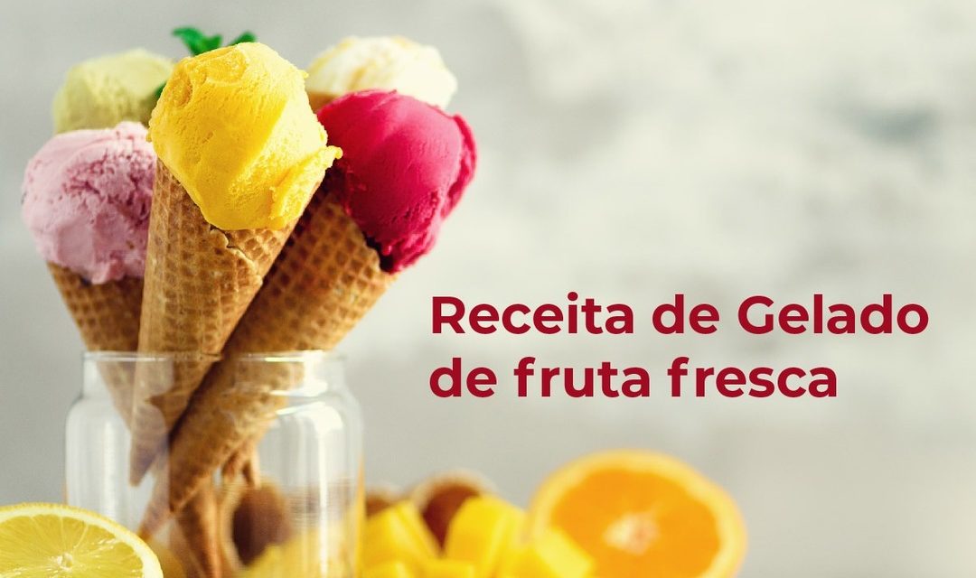 Receita de gelado de fruta fresca