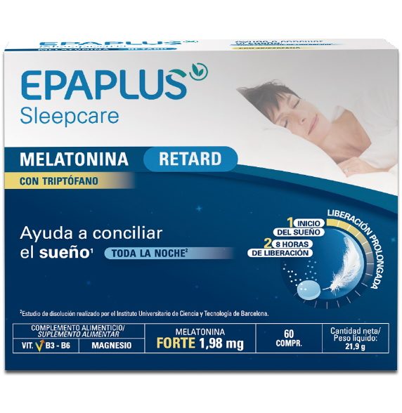 Epaplus Sleepcare Melatonina RETARD com Triptofano – 60 comprimidos