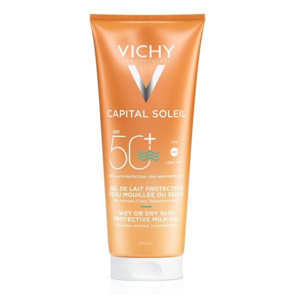 Vichy Capital Soleil Leite-Gel Ultrafundente com Wet Technology FPS 50+ – 200 ml