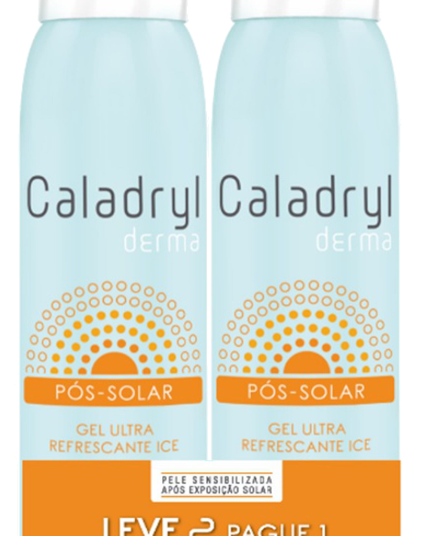 Caladryl Derma Ice Gel Ultra Refrescante Pós-solar 2×150 mL com OFERTA da 2.ª Embalagem