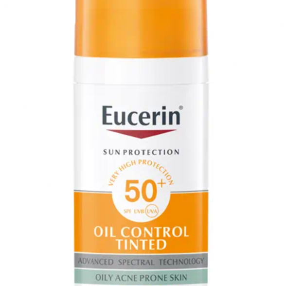 Eucerin Sun Oil Control Tinted Gel-Creme Toque Seco Médio FPS 50+ – 50 ml
