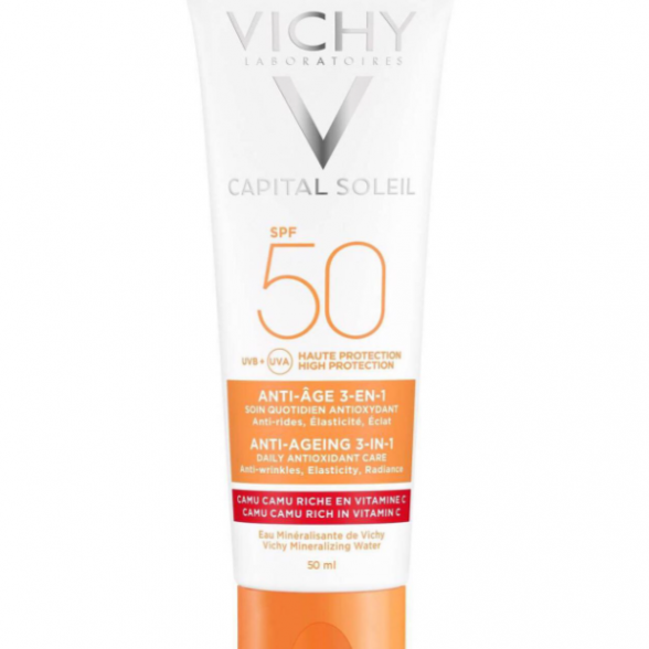 Vichy Capital Soleil Creme Anti-idade 3-em-1 FPS 50+ – 50 ml