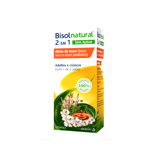 Bisolnatural 2 em 1 Xarope Sem Açúcar – Frasco 120ml